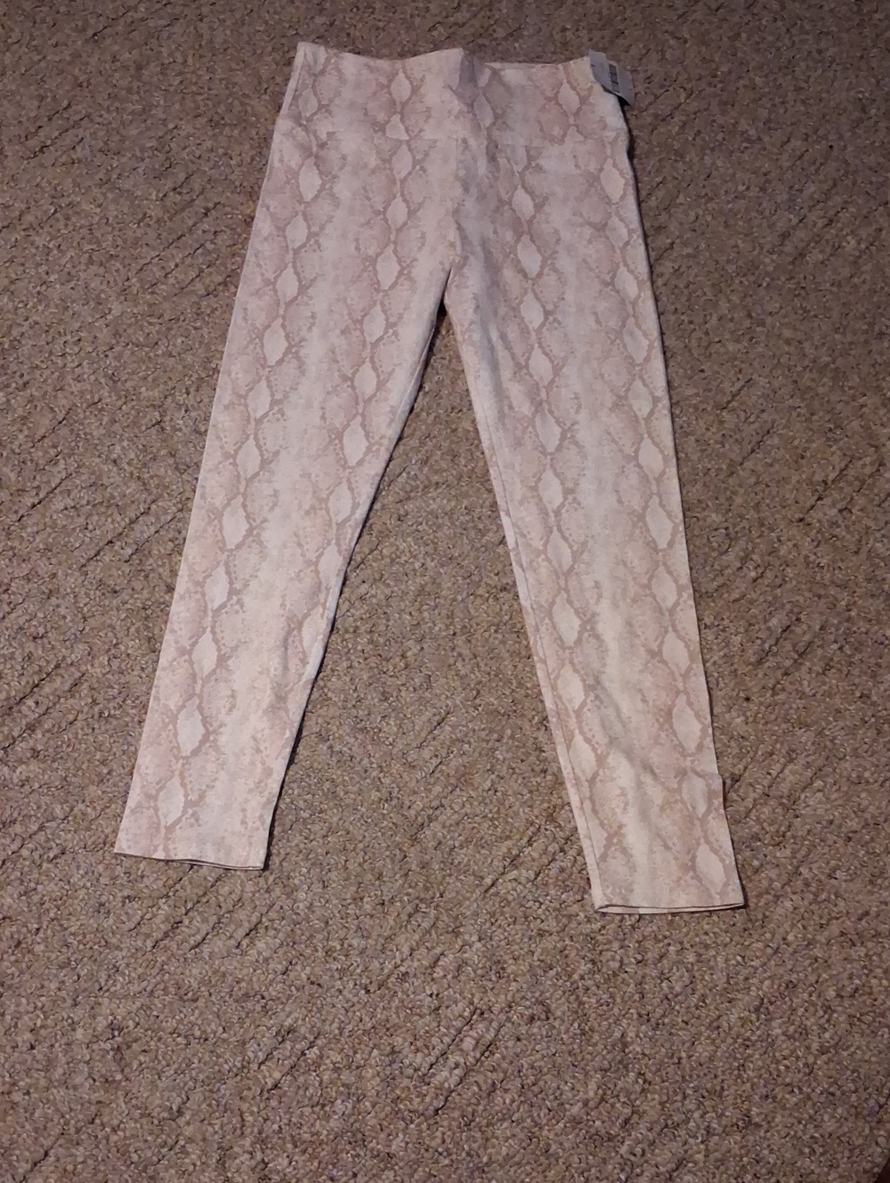 Forever 21 Beige Snake Print High-Waist Leggings
